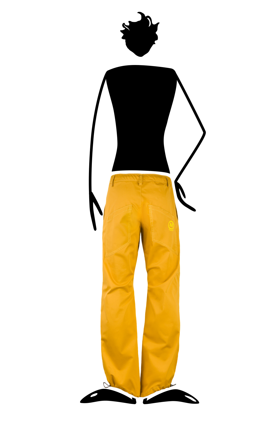 yellow climbing pants