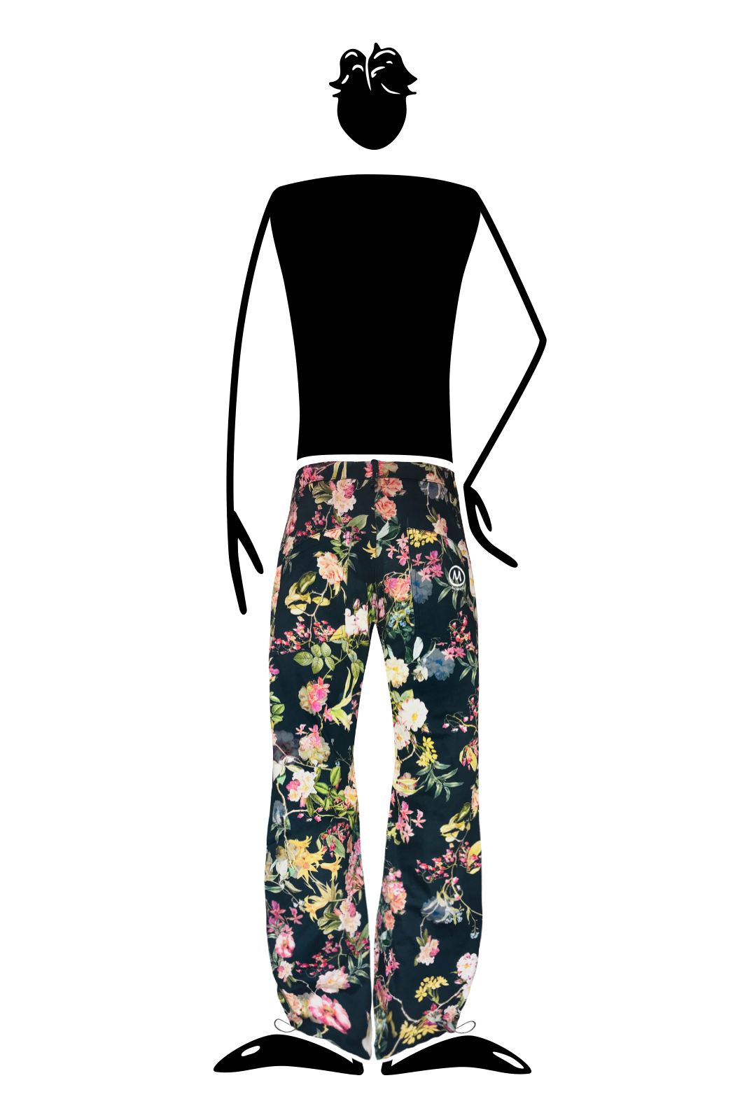 Blue Tropical Mens Suit Pants  The Floral Fixation