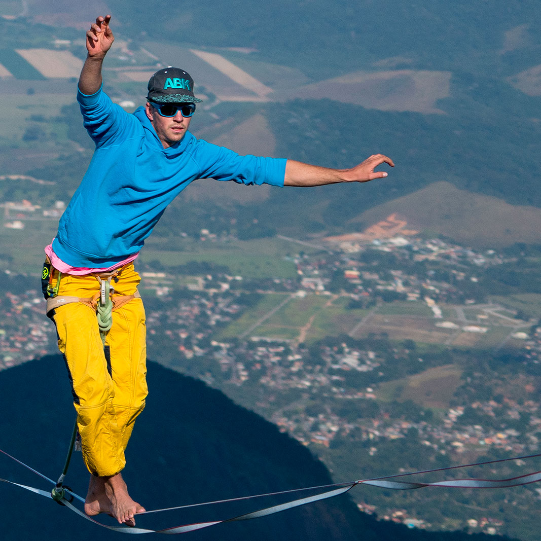 Slackline pants CLOUDS ⋆ strategically located denim padding ⋆ MONVIC