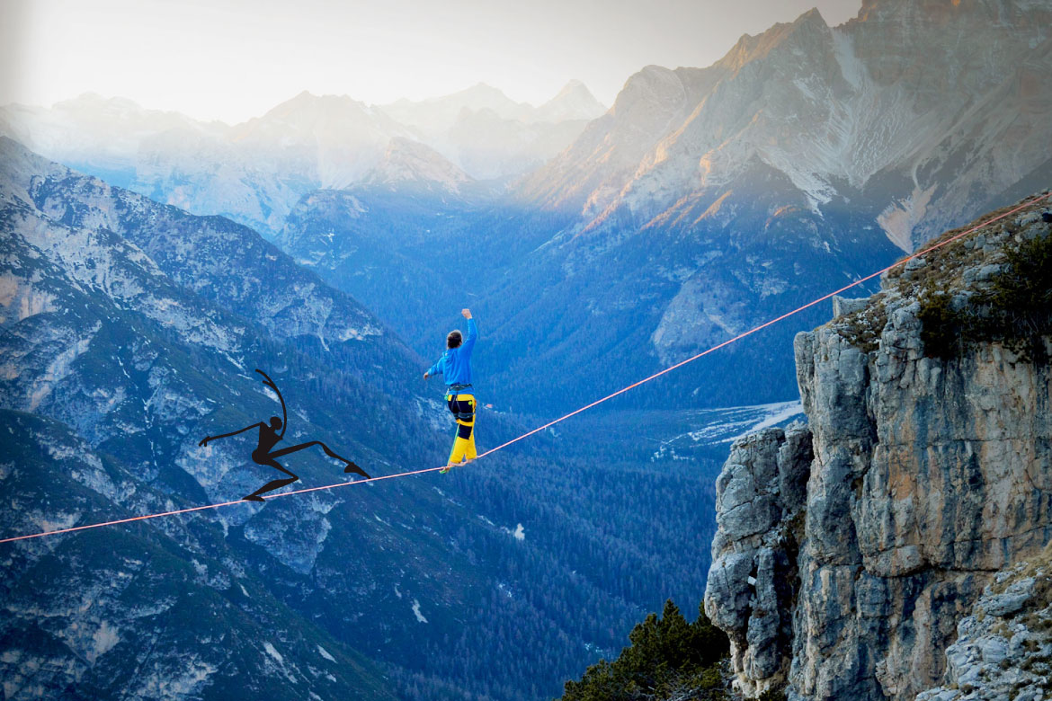 Slackline suspended between balance and the search for freedom ⋆ MONVIC