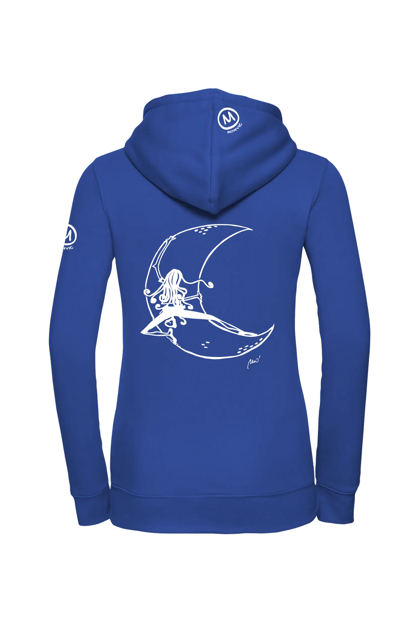 Felpa con cappuccio donna FEDRA ZIP grafica climbing Moon MONVIC