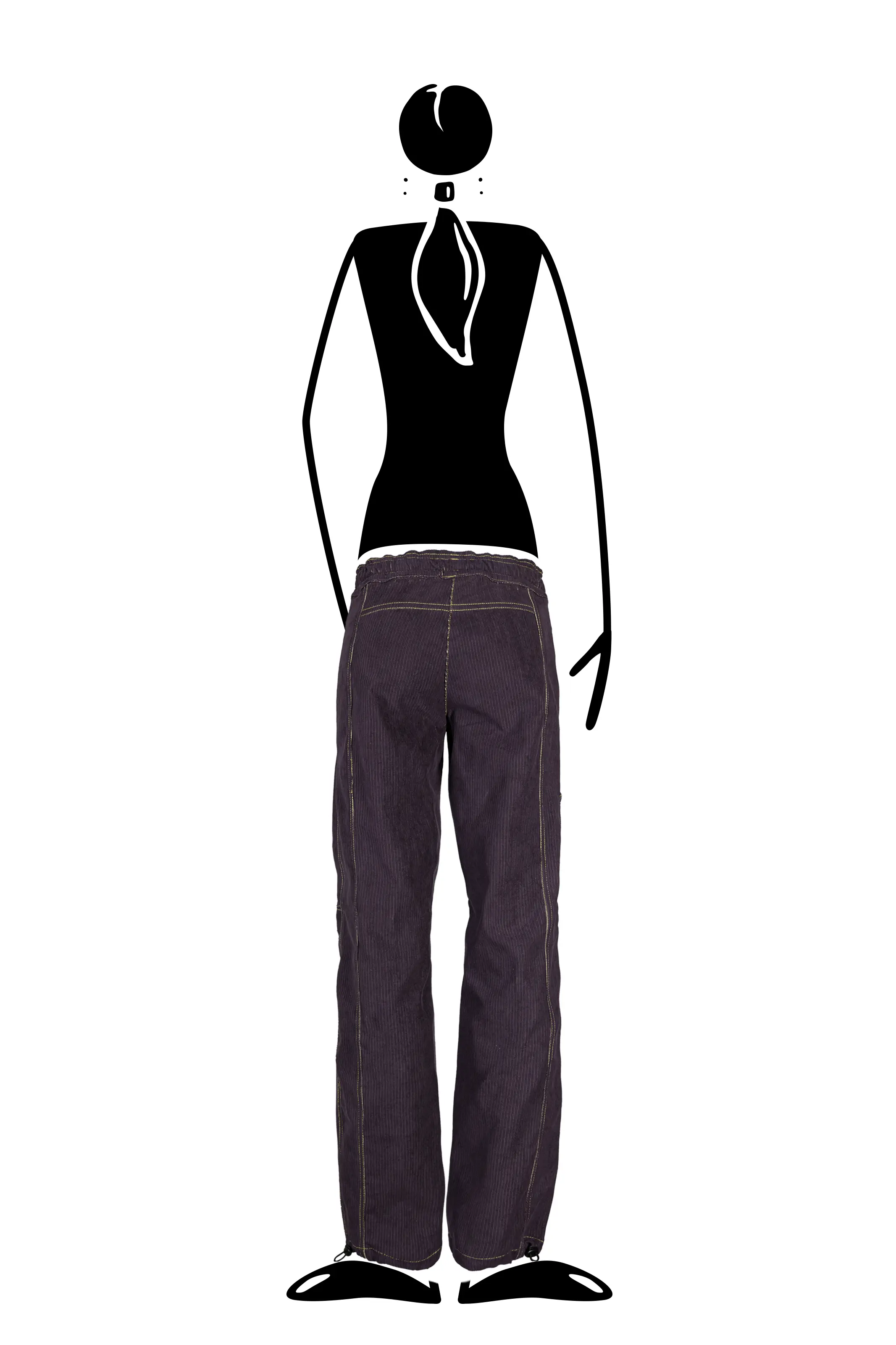 Pantalon Femme en velours c tel fran ais VIOLET VELVET MONVIC