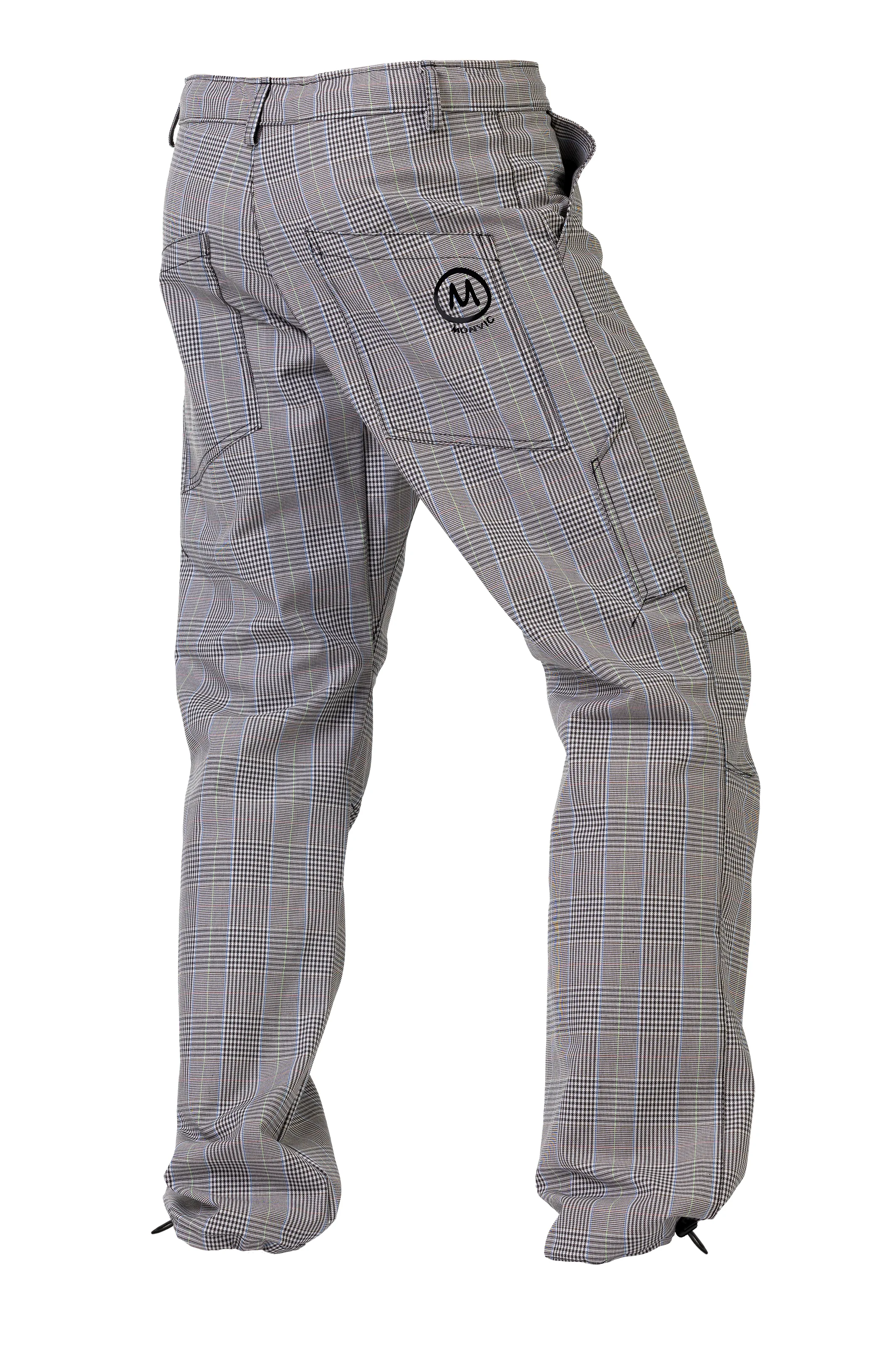 Pantalon en maille motif Prince-de-Galles fille noir